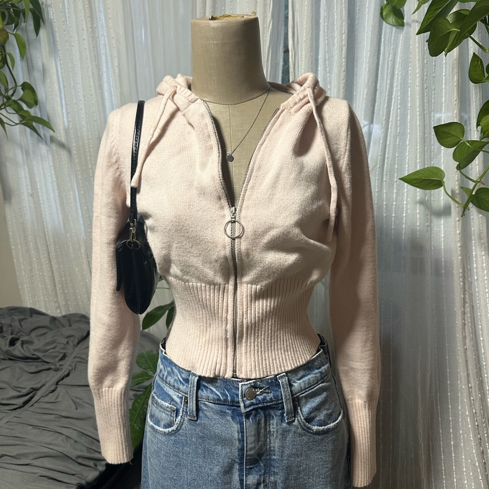 Pink Zip-Up Hoodie